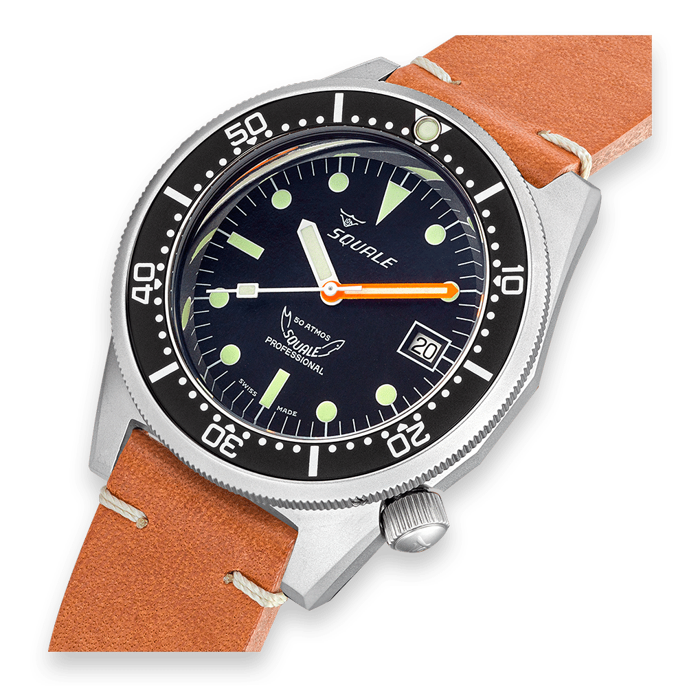 Squale 1521 Schwarz gestrahlt