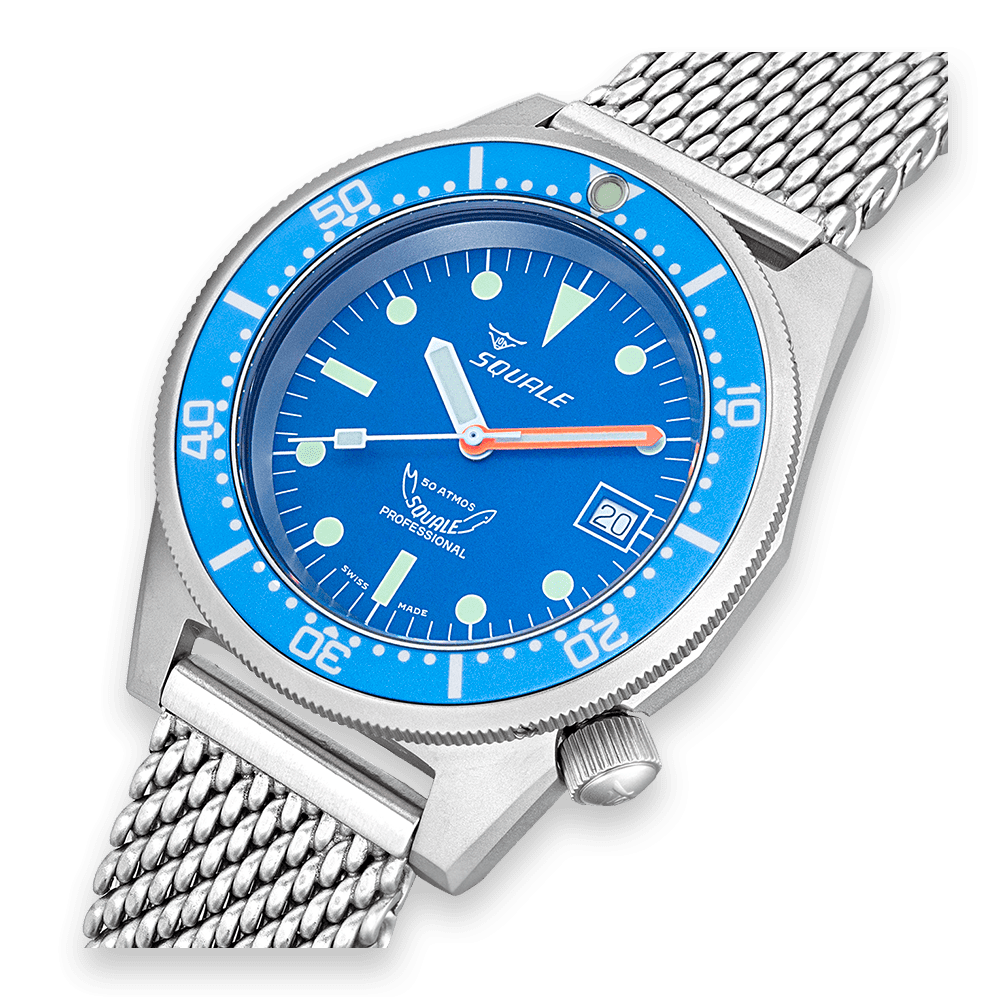 Squale 1521 Blau gestrahlt