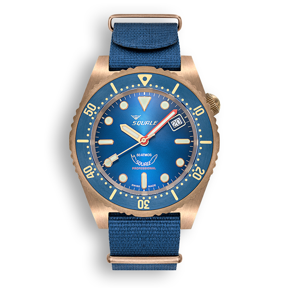 Squale Bronzeblau (2 Riemen)