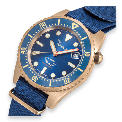 Squale Bronzeblau (2 Riemen)