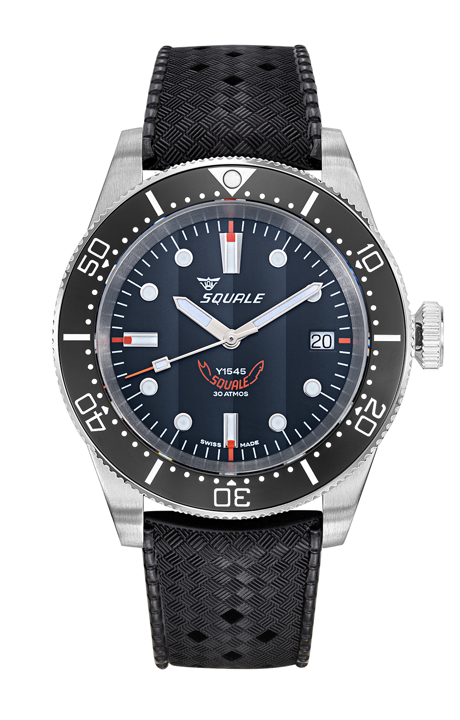 Squale 1545 Dreihand Schwarz