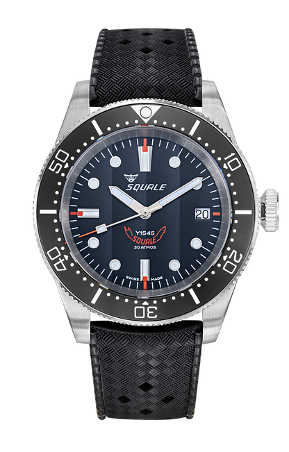 Squale 1545 Dreihand Schwarz