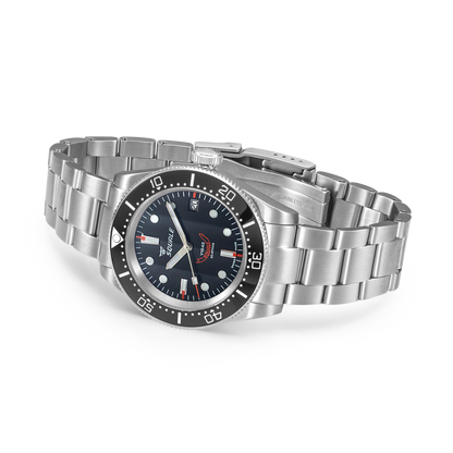 Squale 1545 Dreihand Schwarz