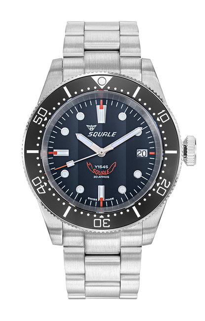 Squale 1545 Dreihand Schwarz