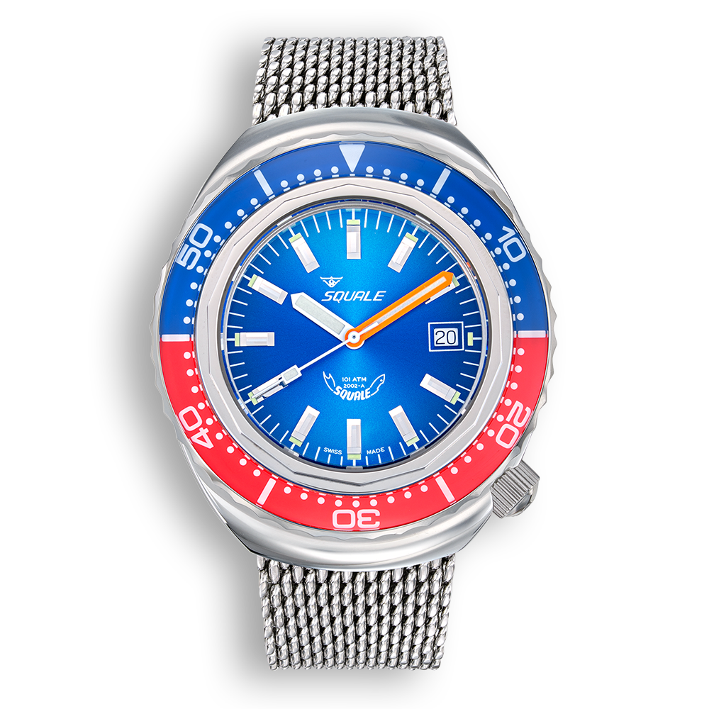 Squale 2002 Blau-Rote Milanaise